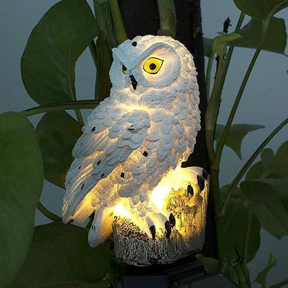 Solcellslampa Uggla för Trädgårdsdekoration