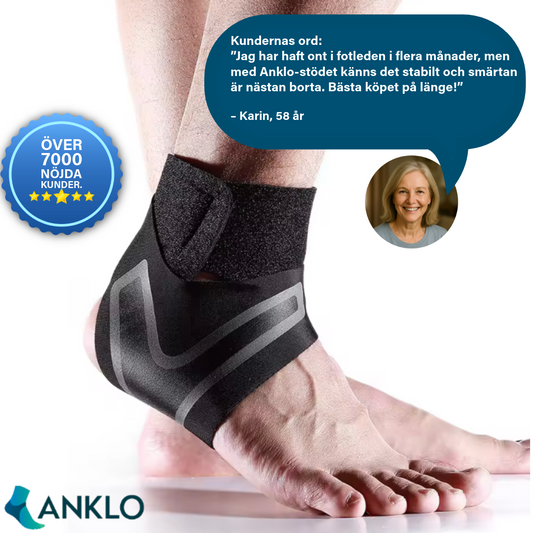 Anklo™          Kompressionsstöd– Stabilitet och smärtlindring i varje steg